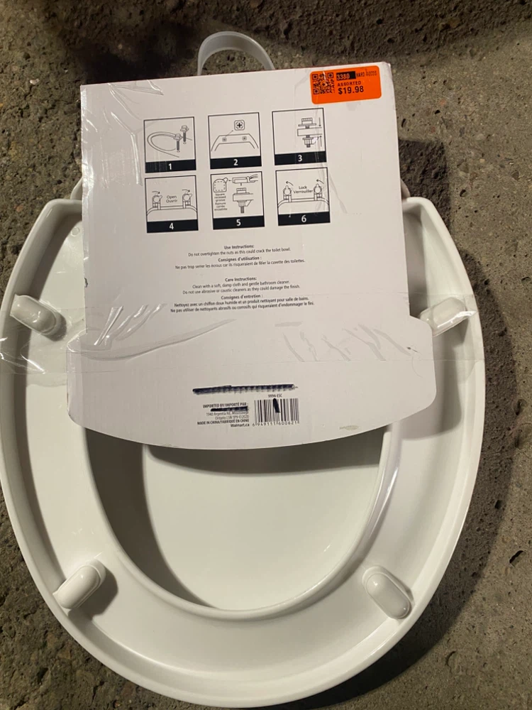 Mainstays White Plastic Toilet Seat#🏈 - photo 2