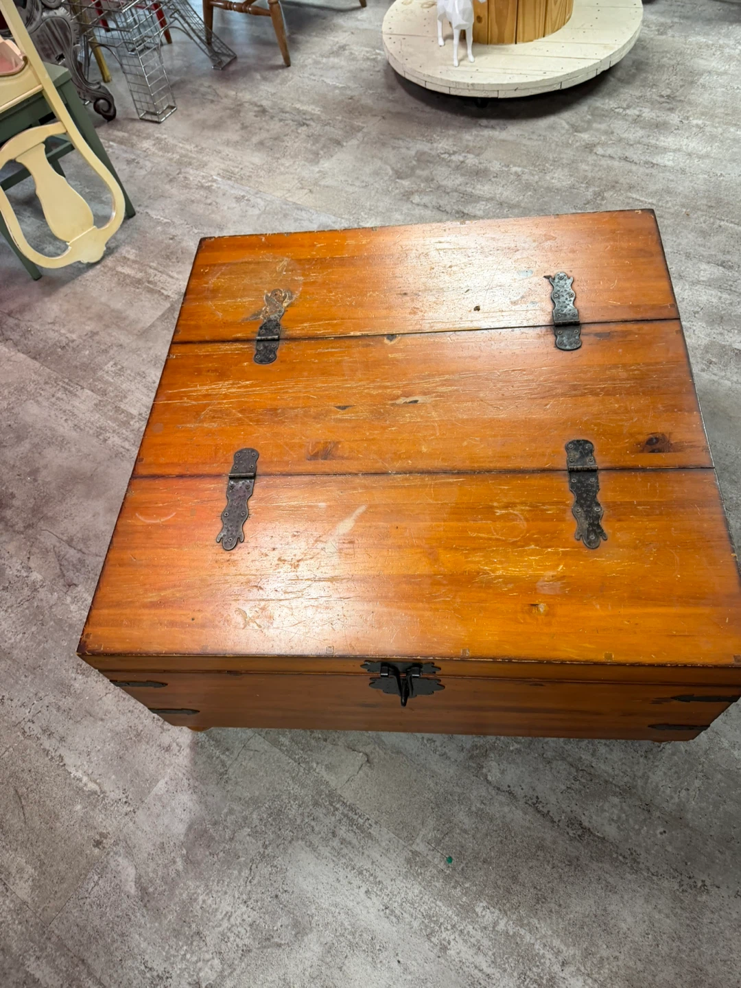 Rustic Wood Coffee Table ( Storage Chest )