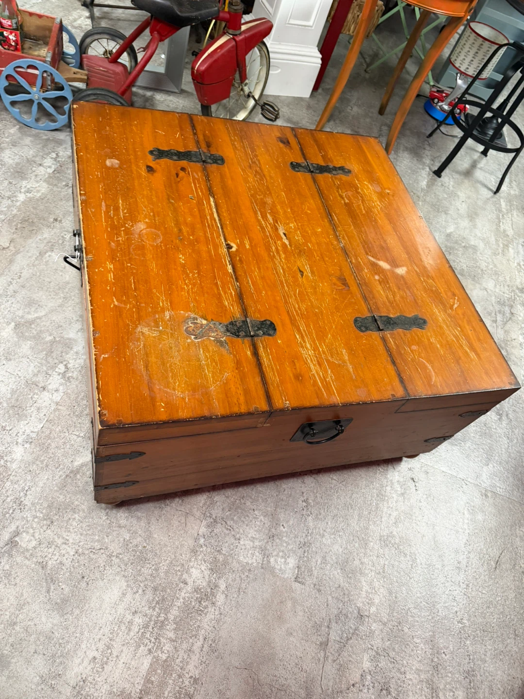 Rustic Wood Coffee Table ( Storage Chest ) - photo 3