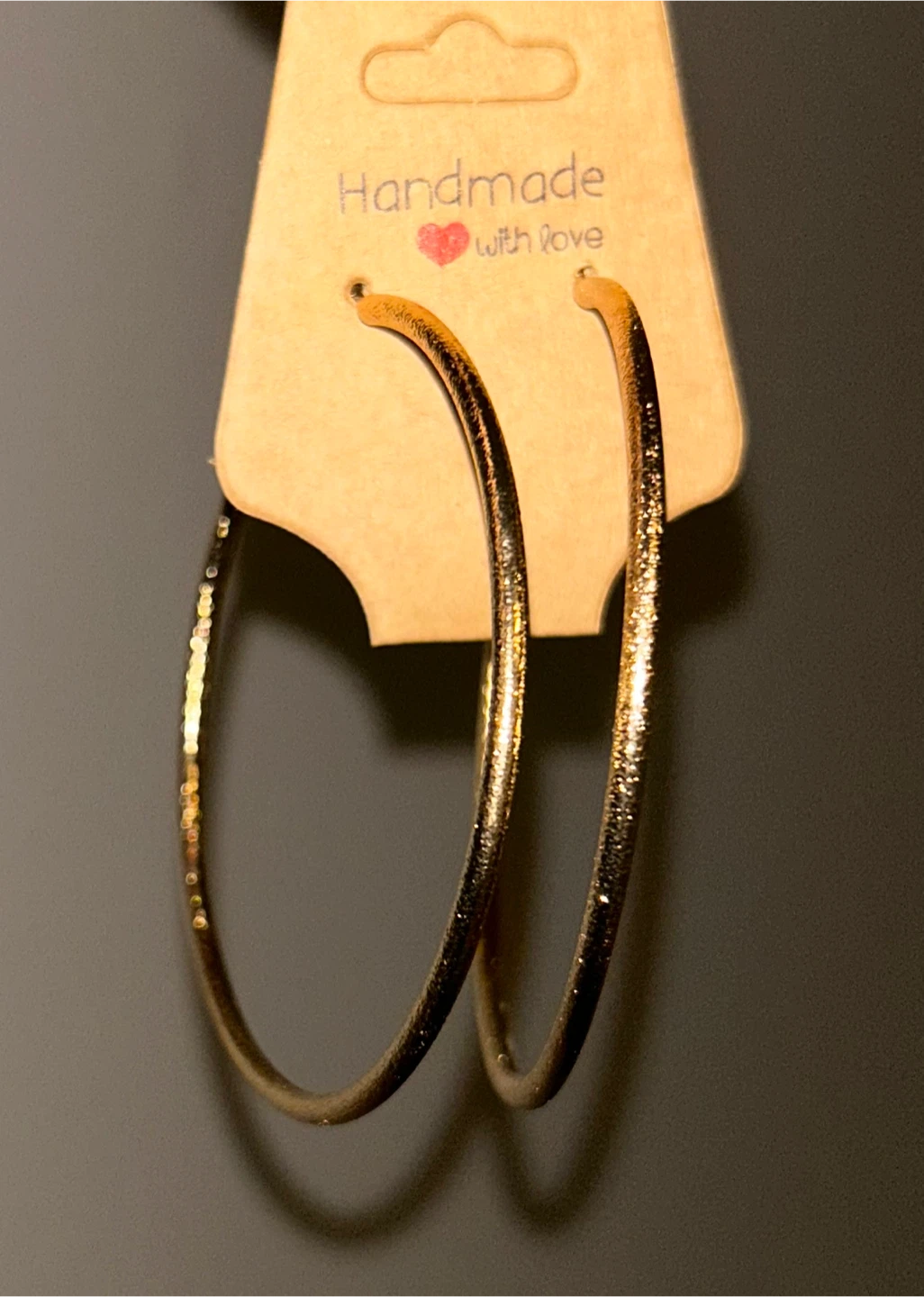 Gold Tone Textured Hoop Earrings - photo 2