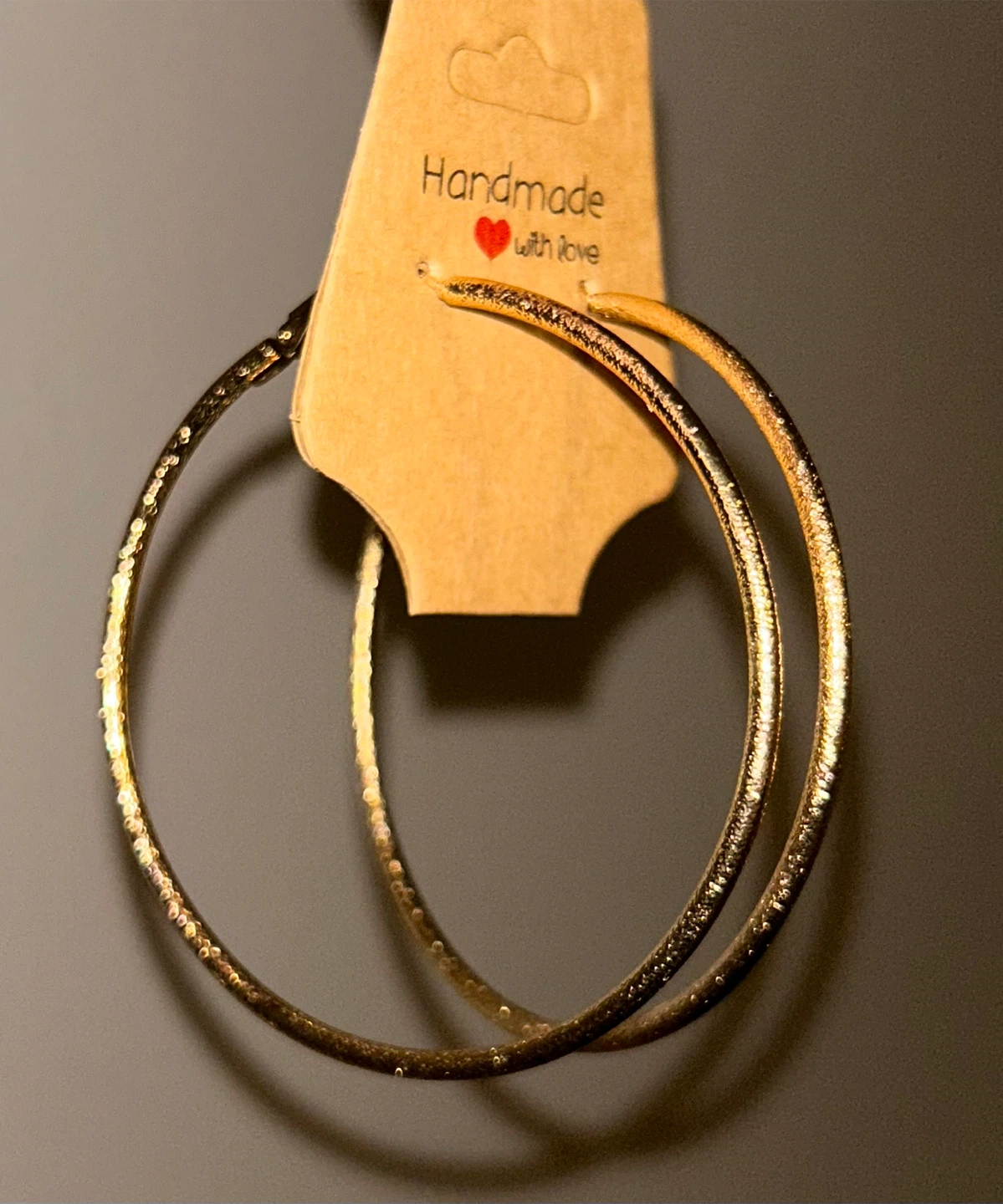 Gold Tone Textured Hoop Earrings - photo 3