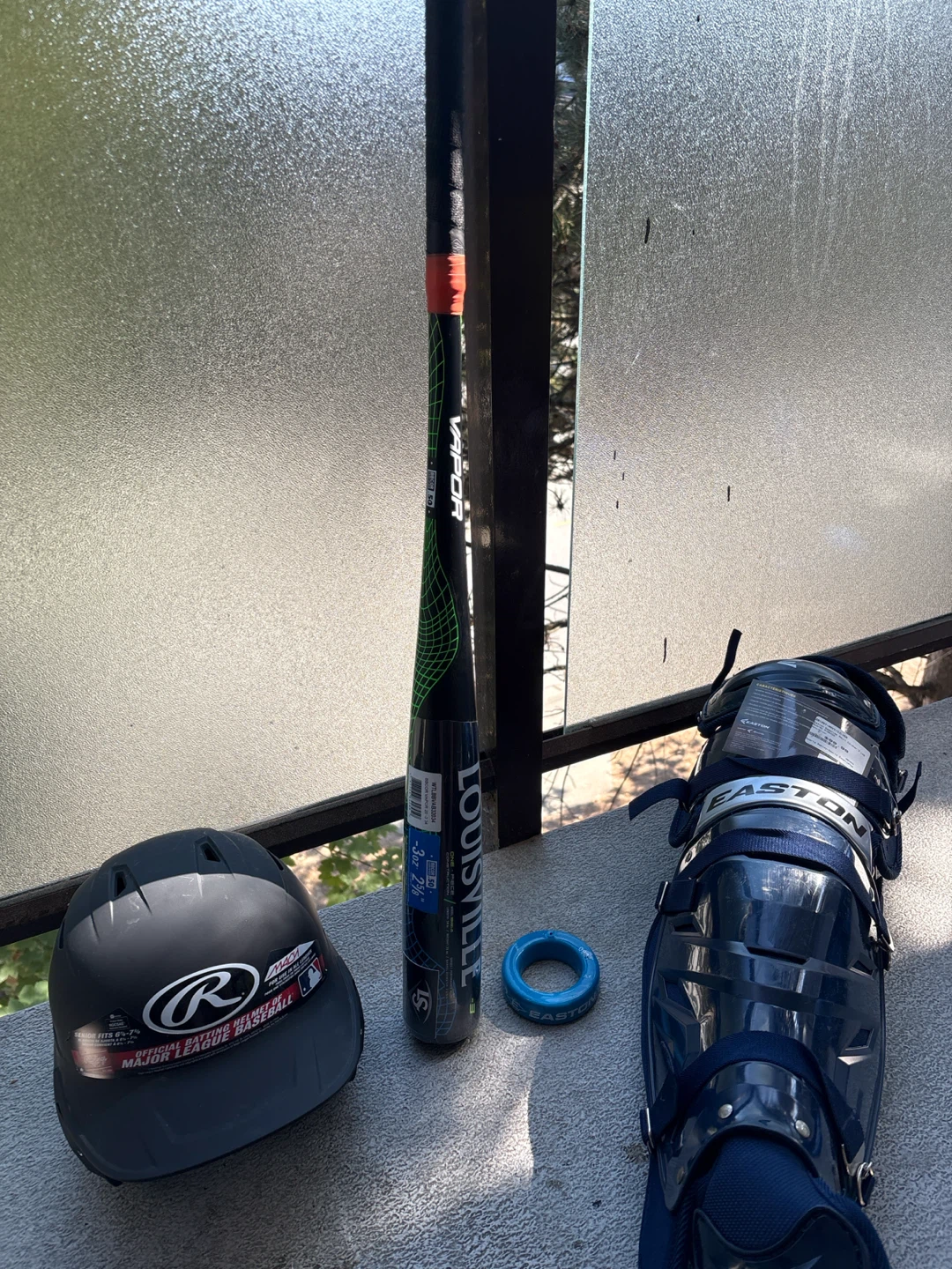 Baseball Equipment Bundle: Bat, Helmet, and Shin Guard