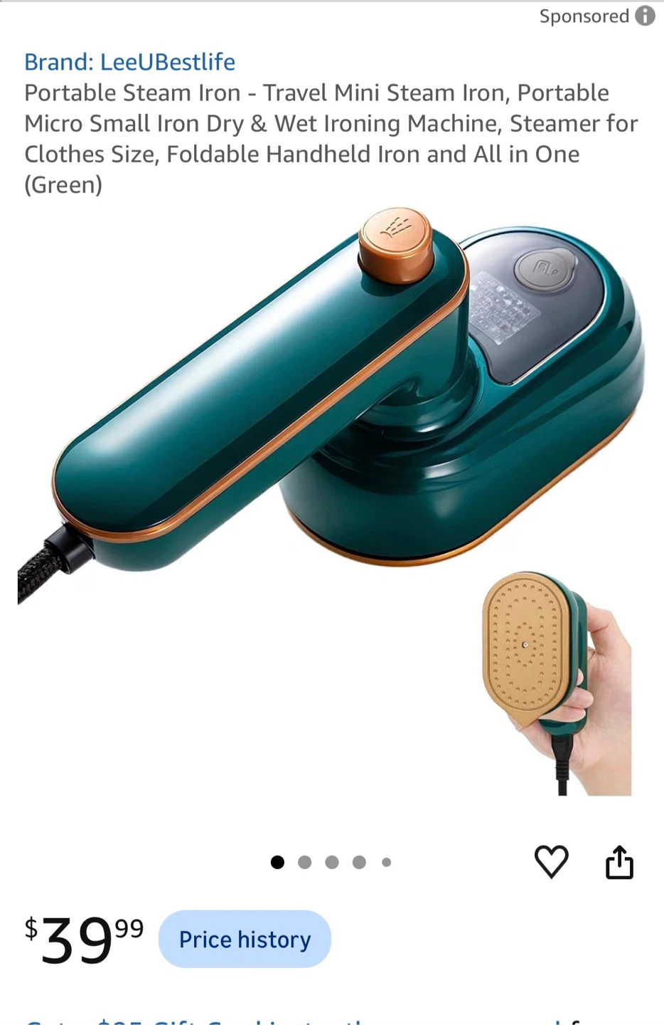 LeeUBestlife Portable Mini Steam Iron - photo 3
