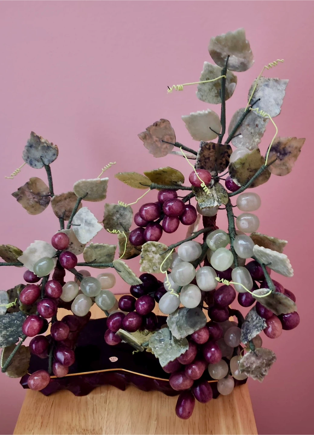 Vintage Stone Carved Grapevine Ornament - photo 4