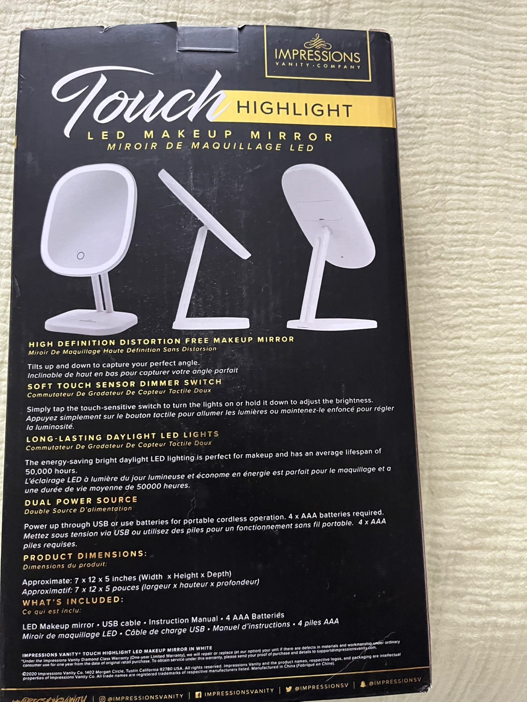 Impressions Vanity Touch LED Makeup Mirror - photo 2