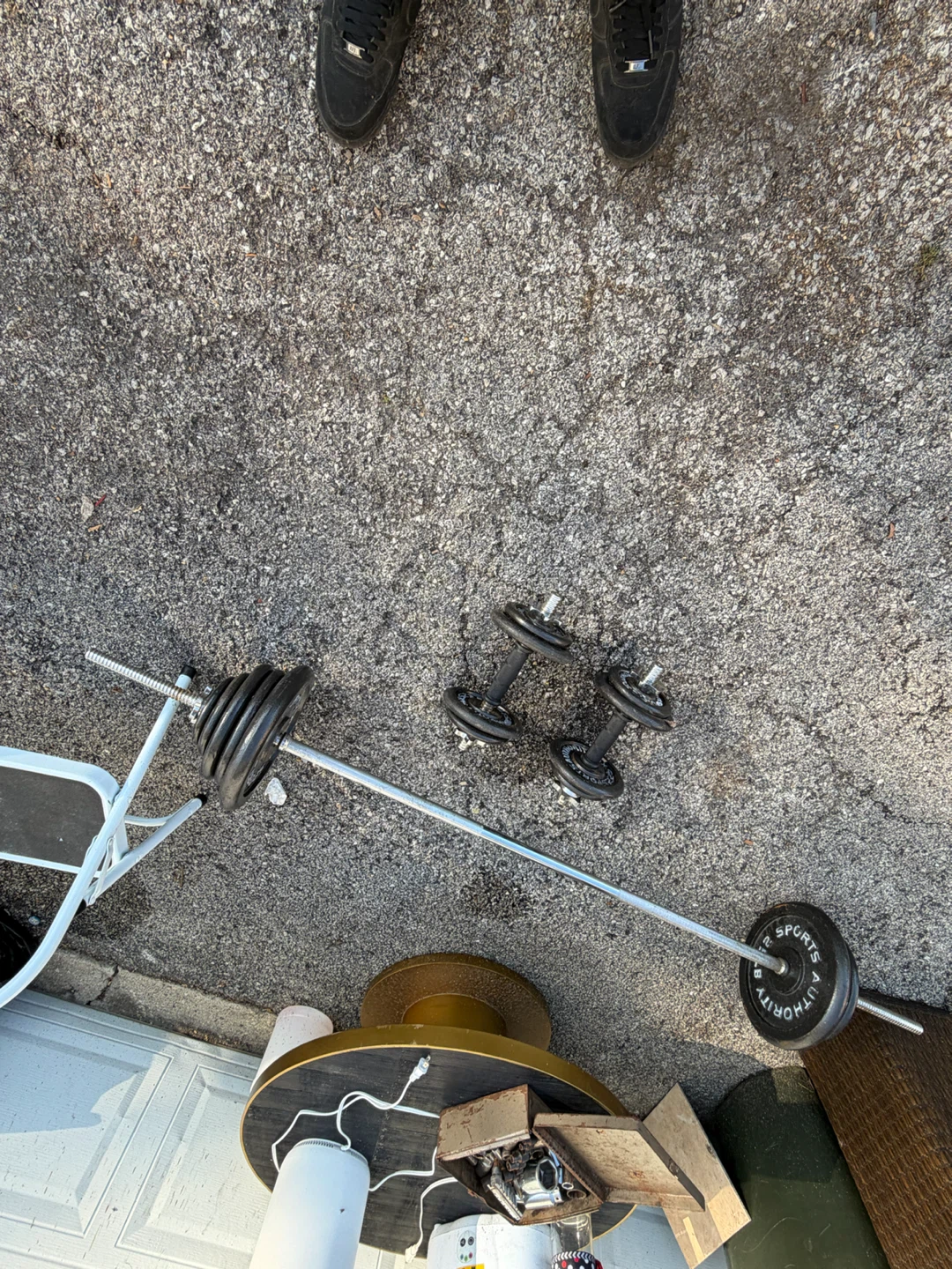 Sports Authority Weight Set with Barbell and Dumbbells