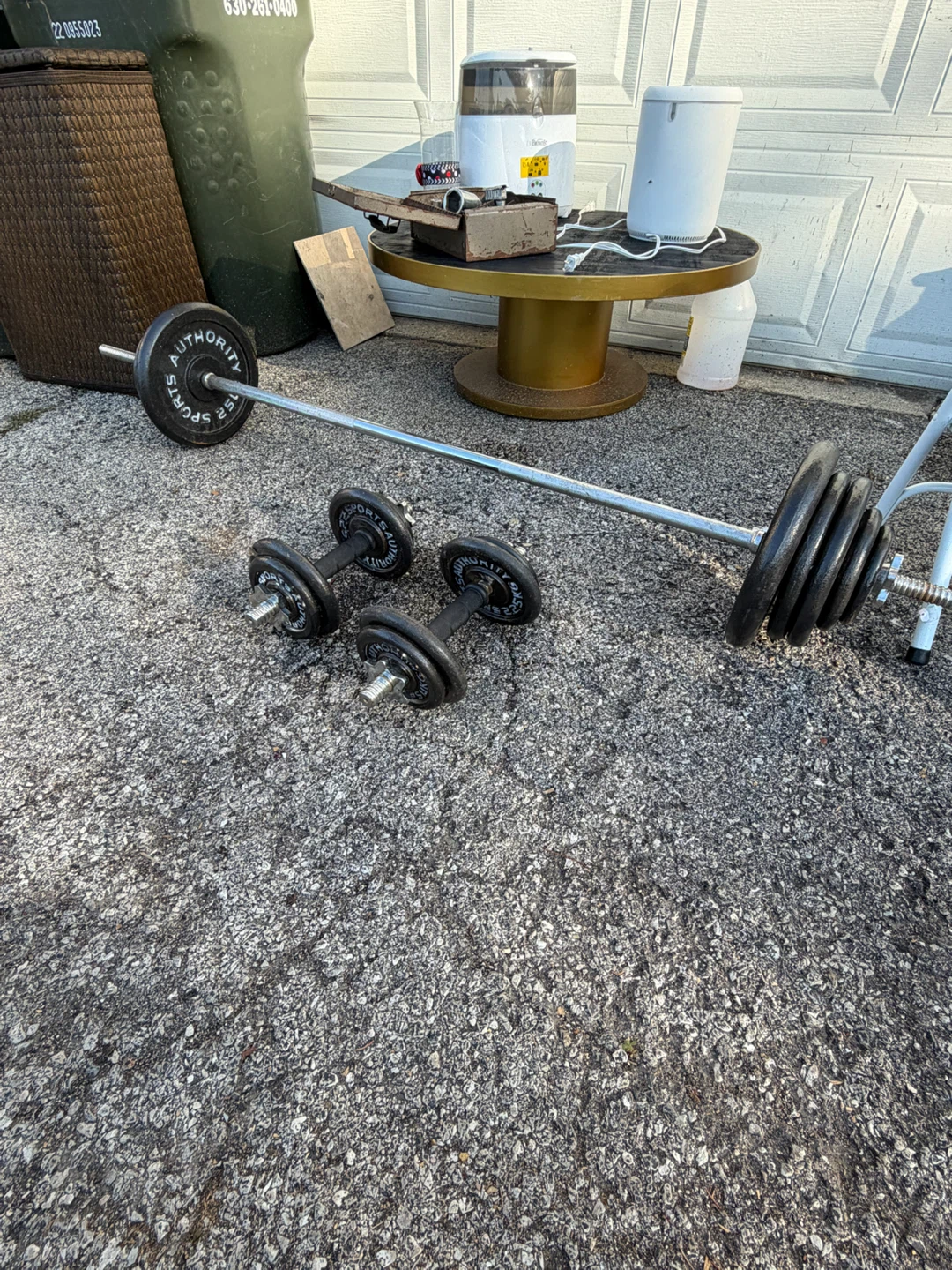 Sports Authority Weight Set with Barbell and Dumbbells - photo 3