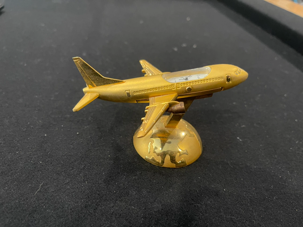 Alpine Airplane Table Clock