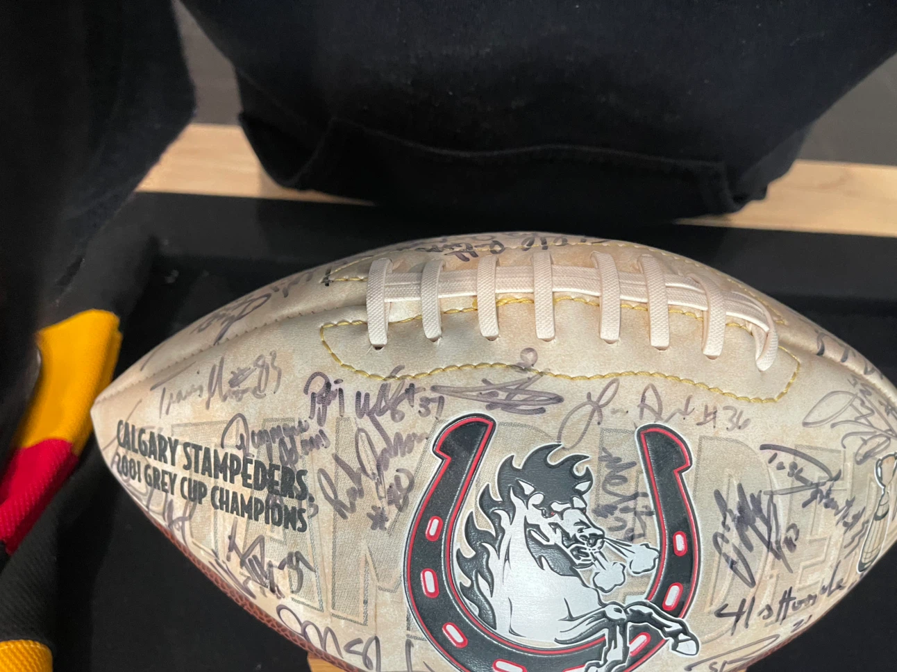 Calgary Stampeders 2001 Grey Cup Champions Autographed Ball