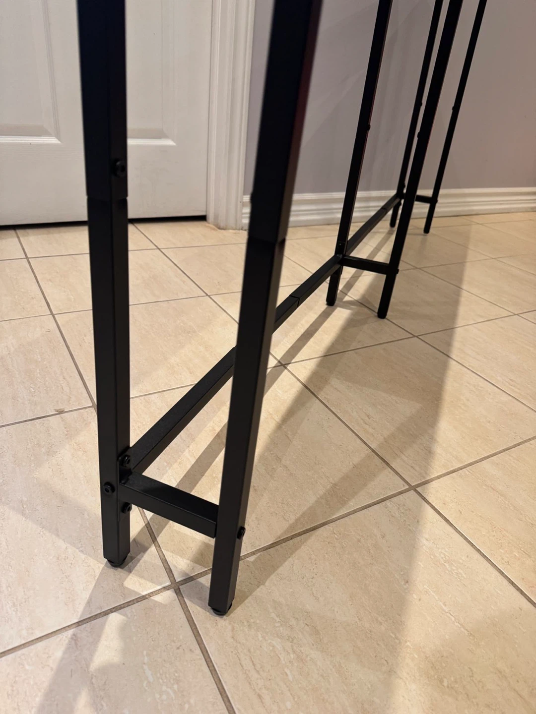 Industrial Style Console Table with Power Outlets - photo 4
