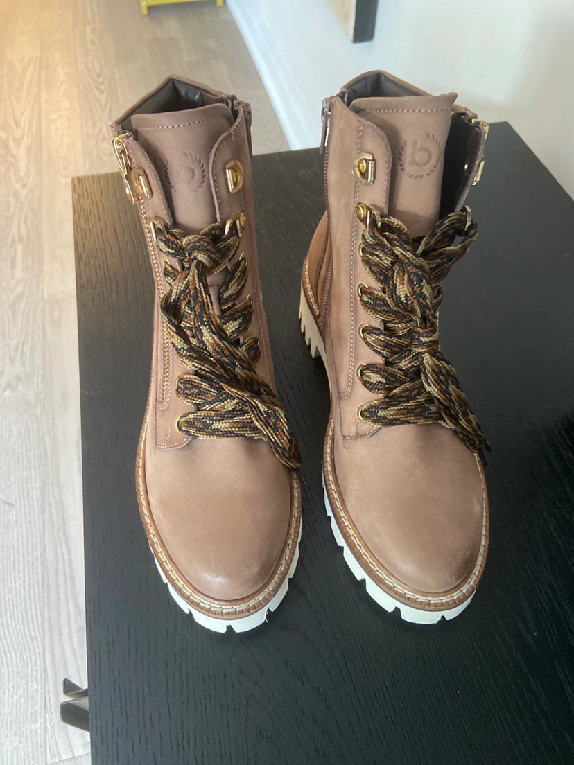 🏈Bugatti tan lace-up combat boots - photo 2