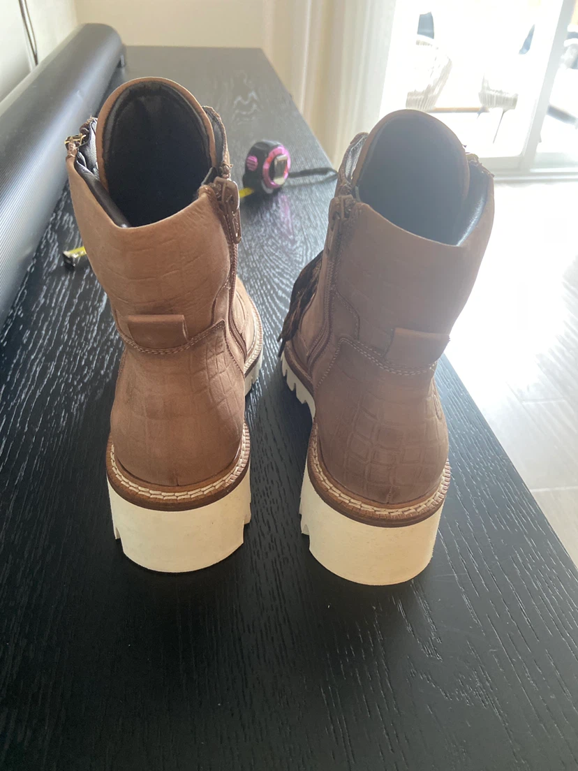 🏈Bugatti tan lace-up combat boots - photo 3