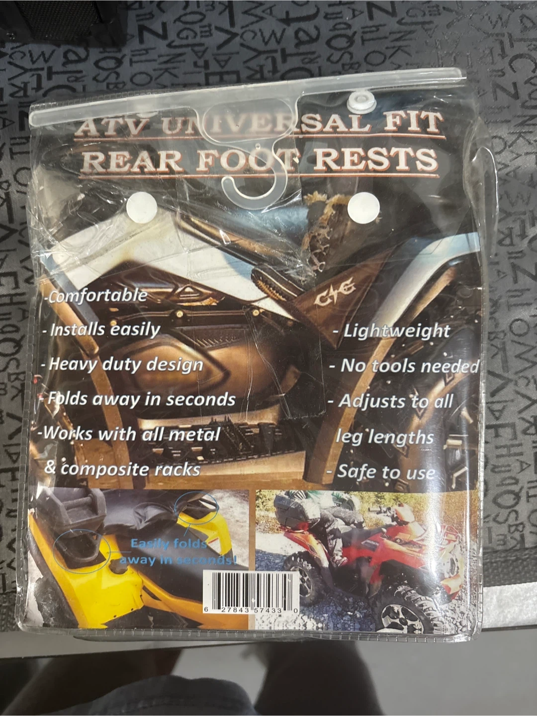 G4G Universal ATV Rear Foot Rests