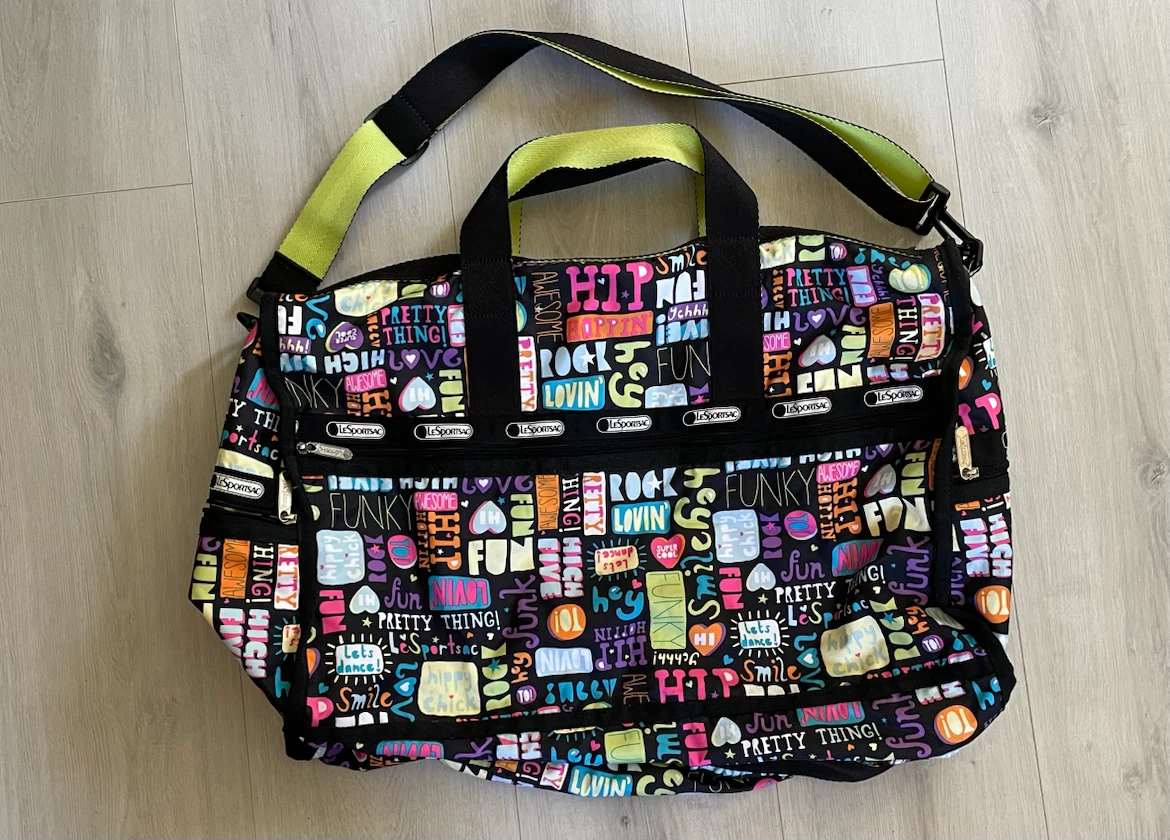 LeSportsac Large Weekender Duffel Bag Rare Y2K Print 🏈 - photo 2
