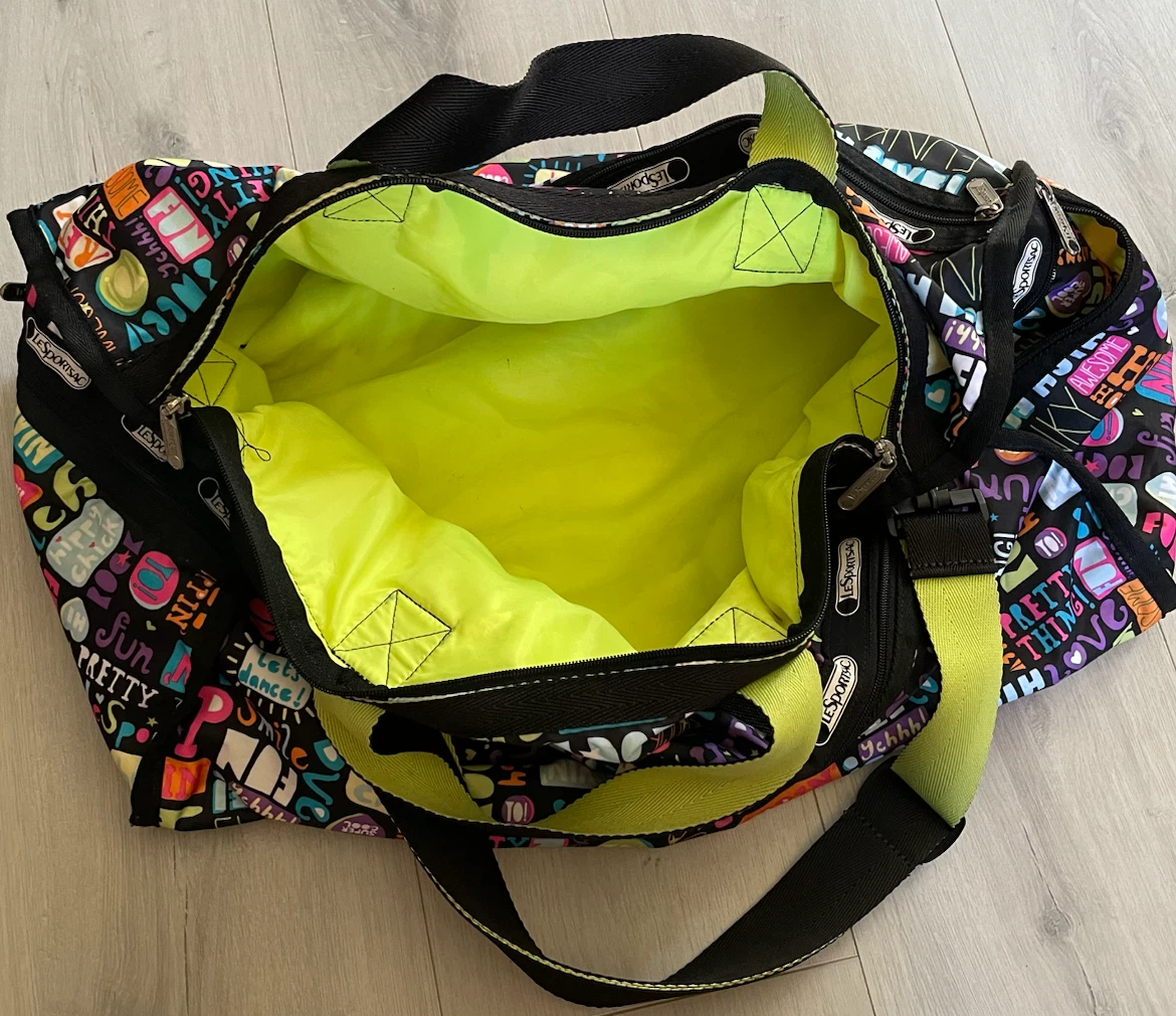 LeSportsac Large Weekender Duffel Bag Rare Y2K Print 🏈 - photo 3