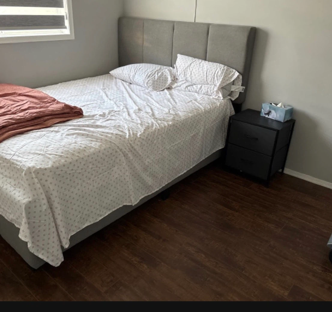 Grey Upholstered Bed Frame