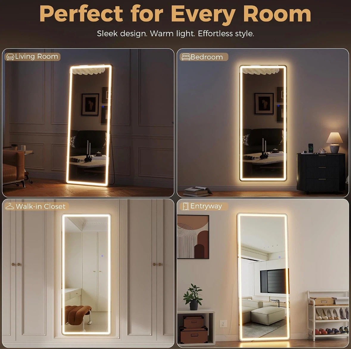 New Large Full length LED mirror with 3 colour Dimmable lighting - photo 3