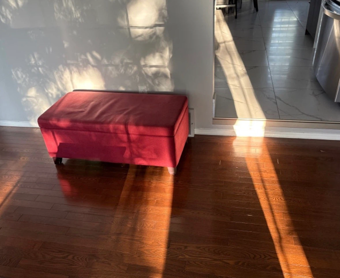 Red Storage Ottoman