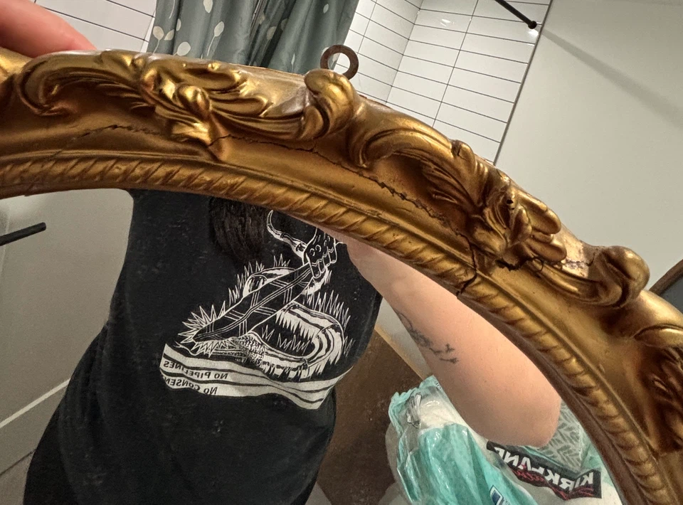 Vintage Oval Wall Mirror - photo 3