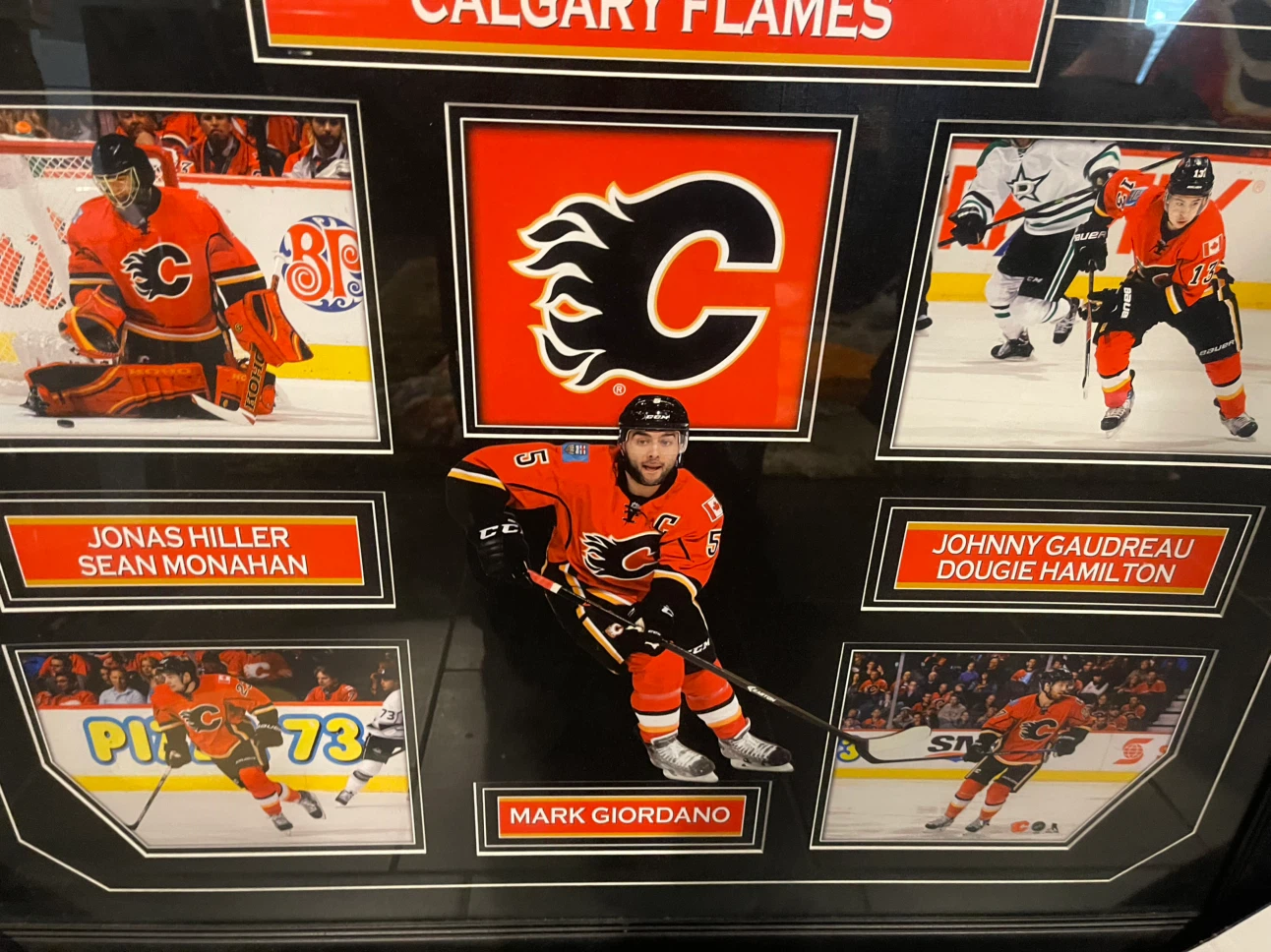 Framed Calgary Flames Photo Collage