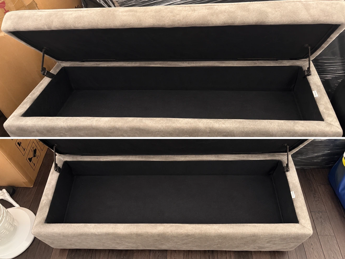 Upholstered Storage Ottoman Bench - photo 3