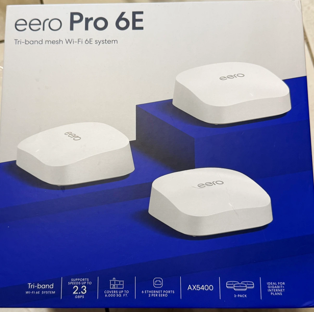 eero Pro 6E Tri-Band Mesh Wi-Fi 6E System 3-Pack