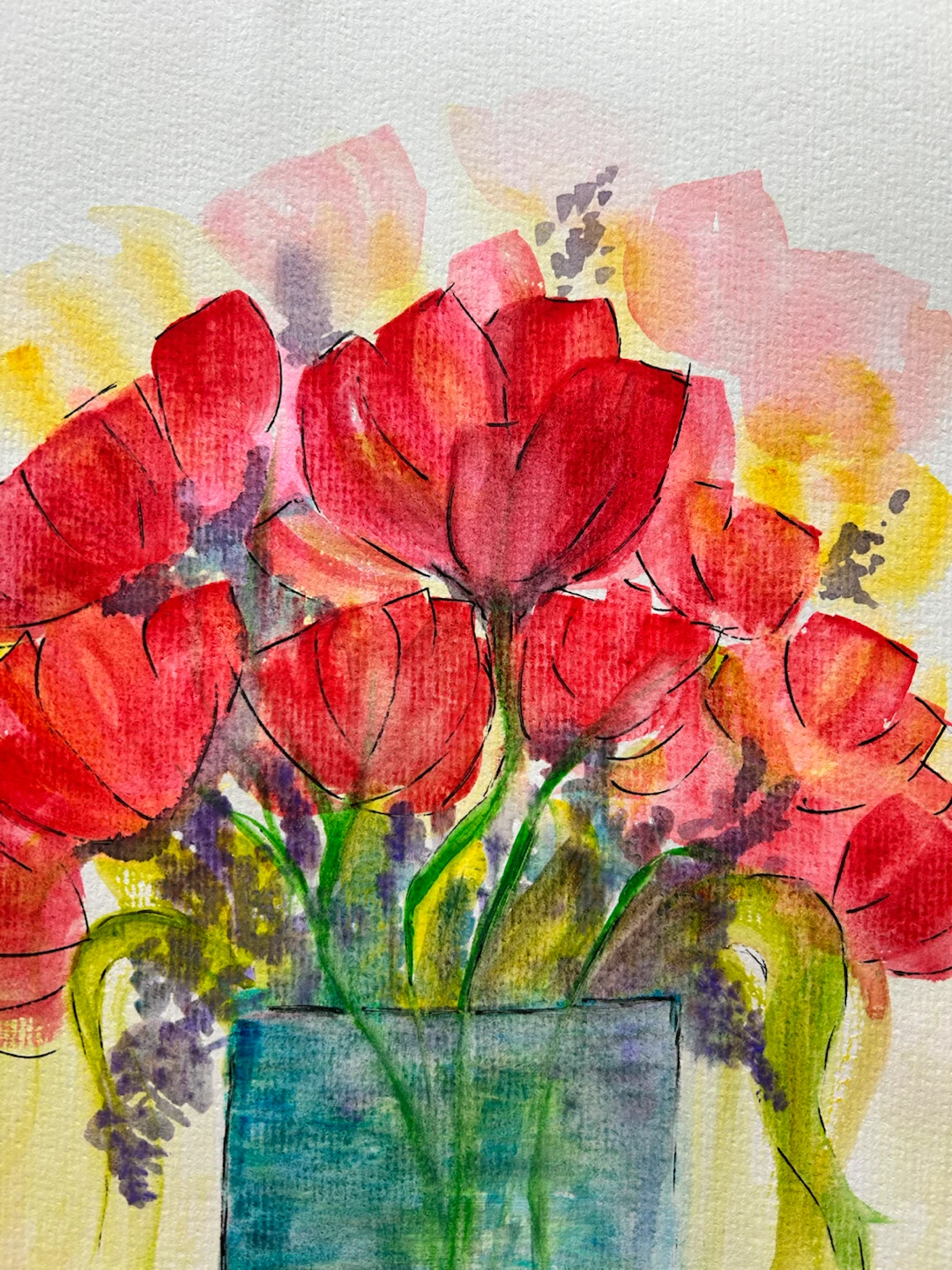 Original Floral Watercolour Painting - photo 2