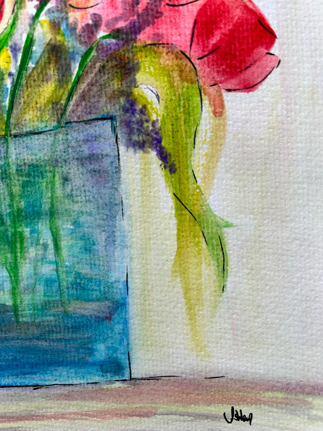 Original Floral Watercolour Painting - photo 3