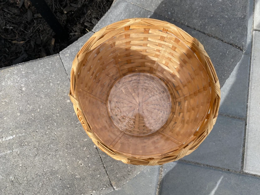 Woven Wicker Planter Basket with Plastic Liner - photo 2