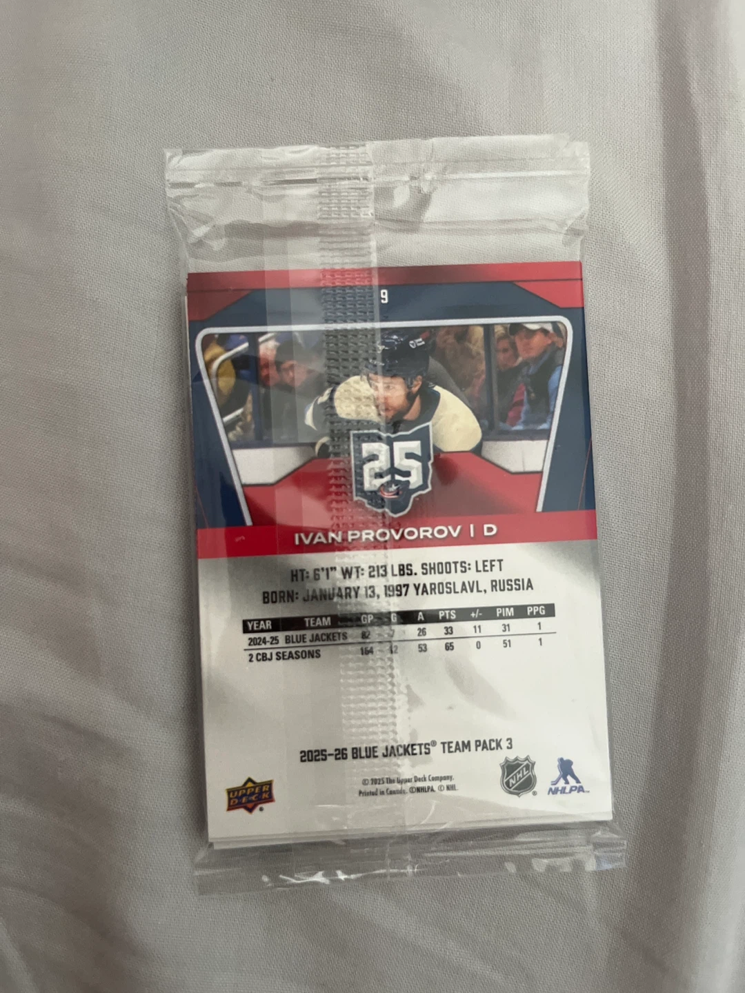 🏈Columbus Blue Jackets 25th Anniversary Card Set 3 of 5 - photo 2