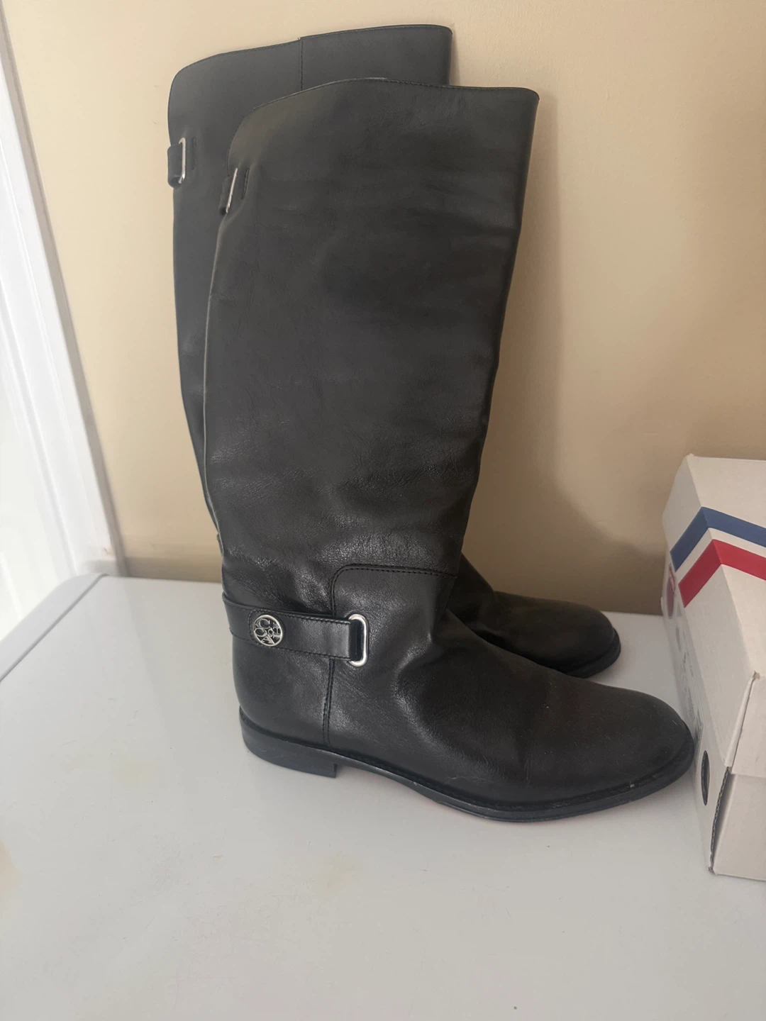 Coach black leather boots - photo 2