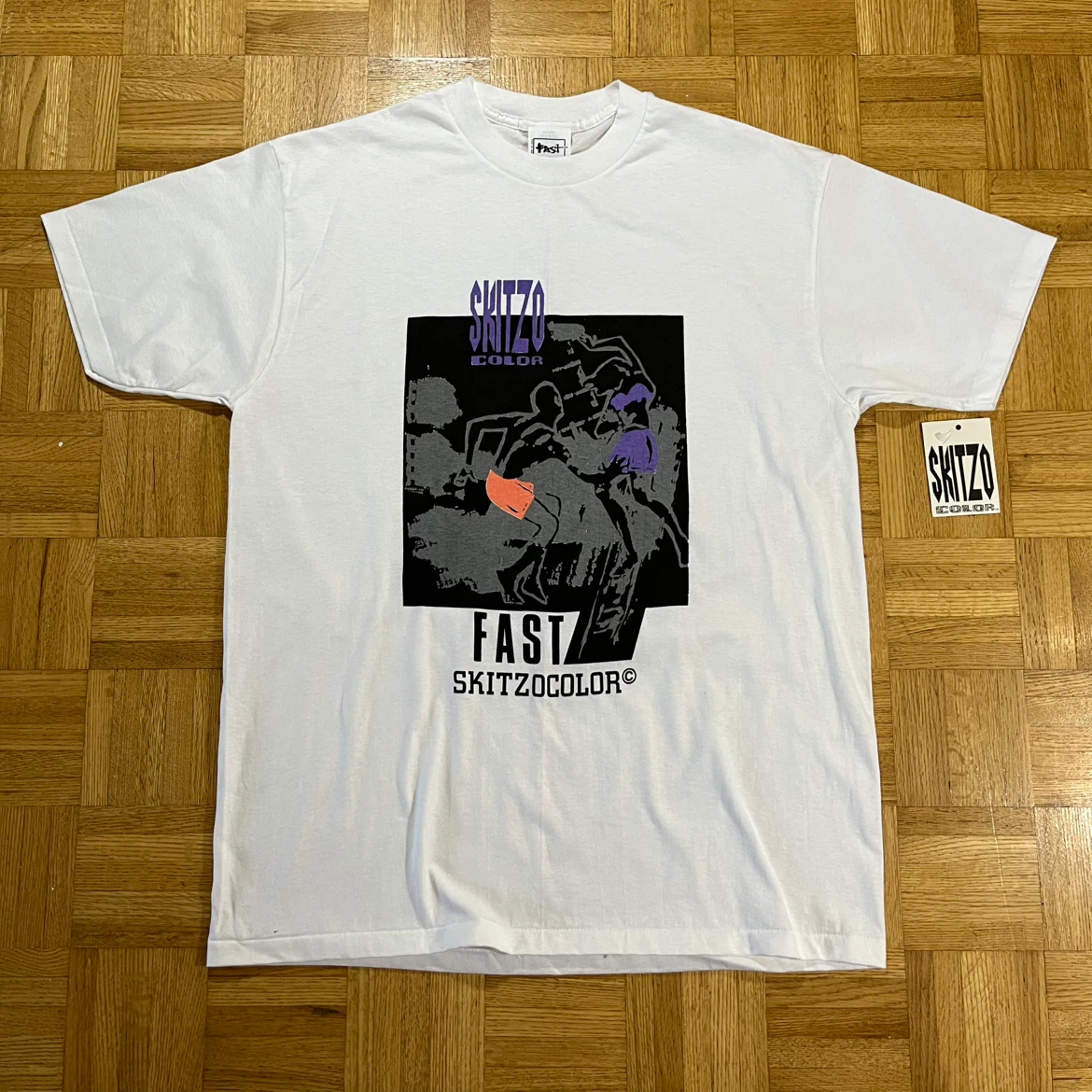 New Skitzo Color Fast Graphic T-Shirt Vintage Men’s Size L/XL