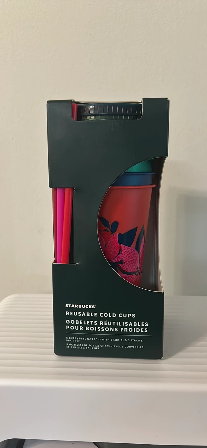 Starbucks Reusable Cold Cup Set 🏈
