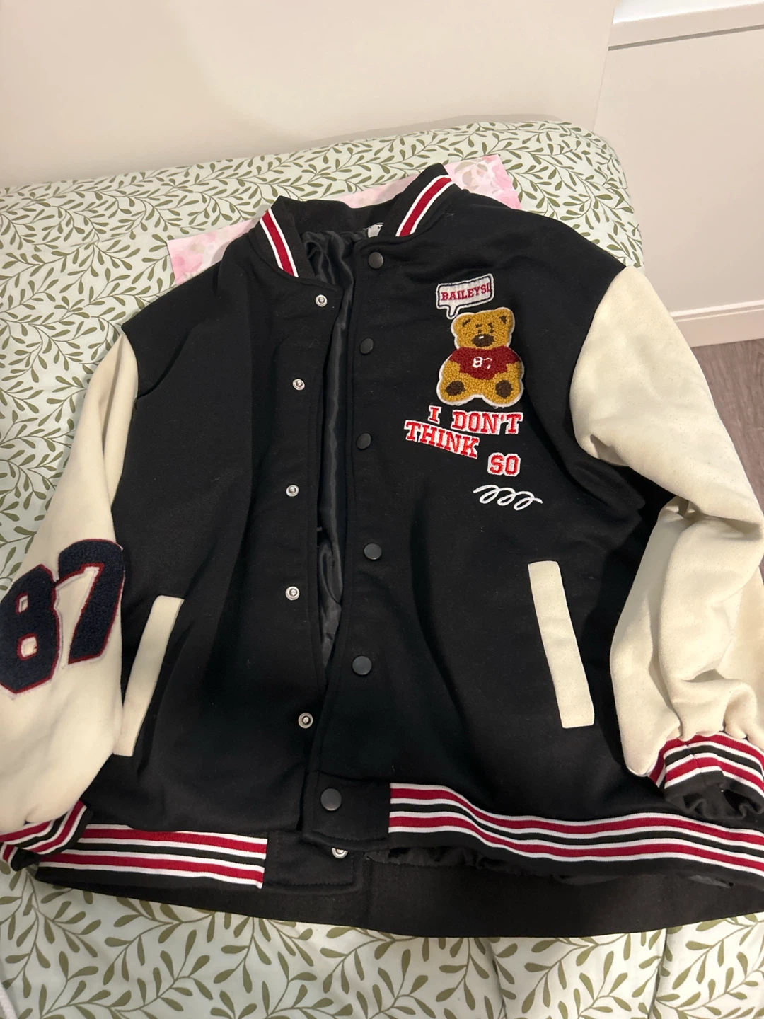 Cute Bear M Varsity Jacket