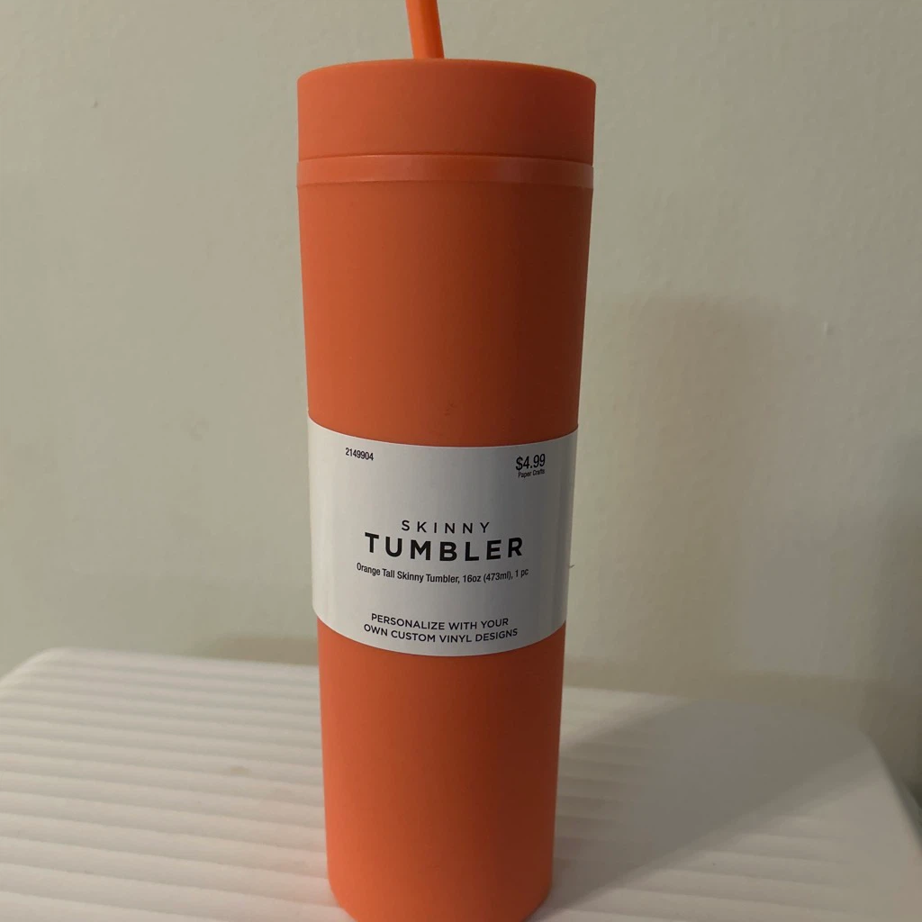 Orange Tall Skinny Tumbler 16oz 🏈 - photo 2
