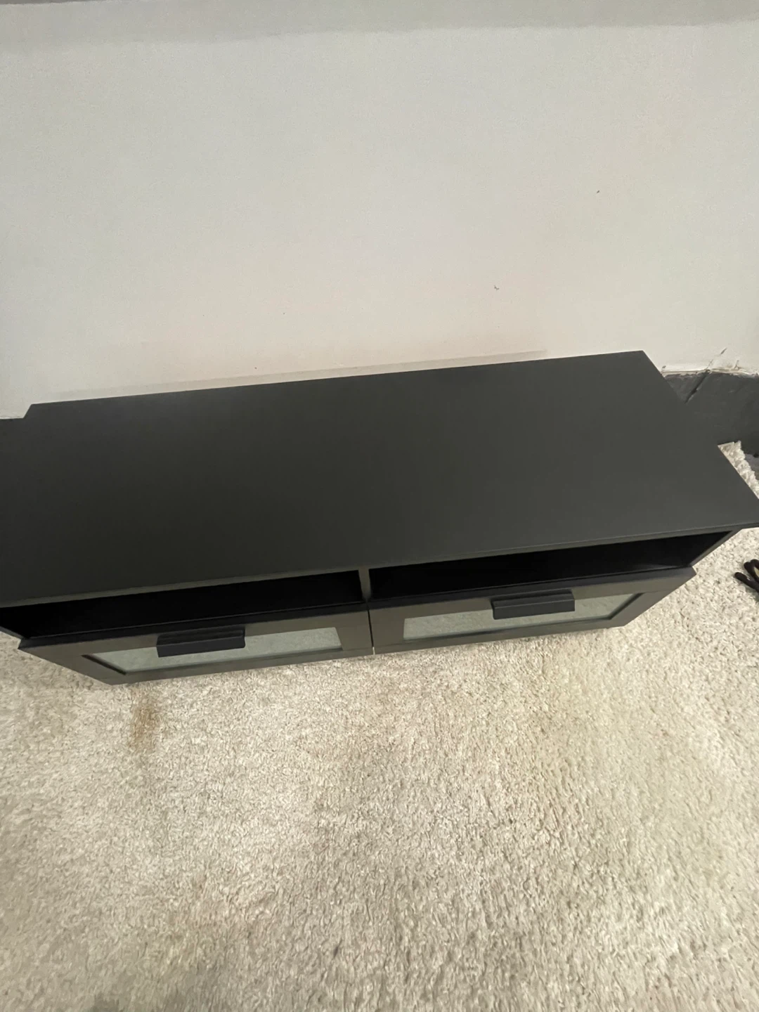 Black TV Stand with Two Drawers - photo 4