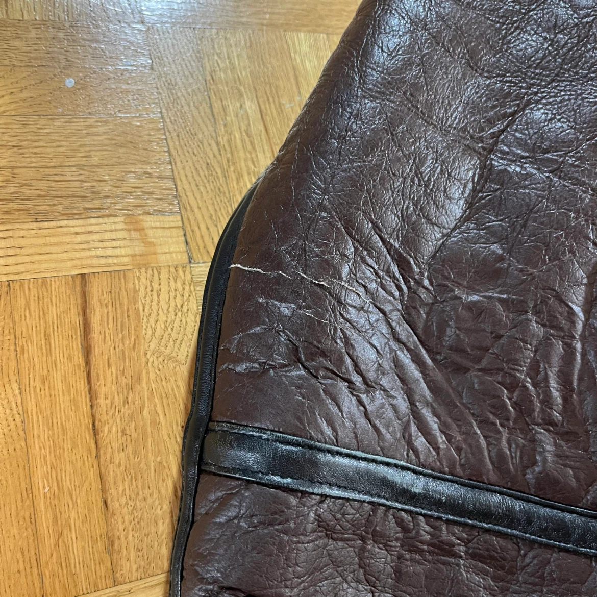 3XL Brown Leather Shearling Jacket - photo 2