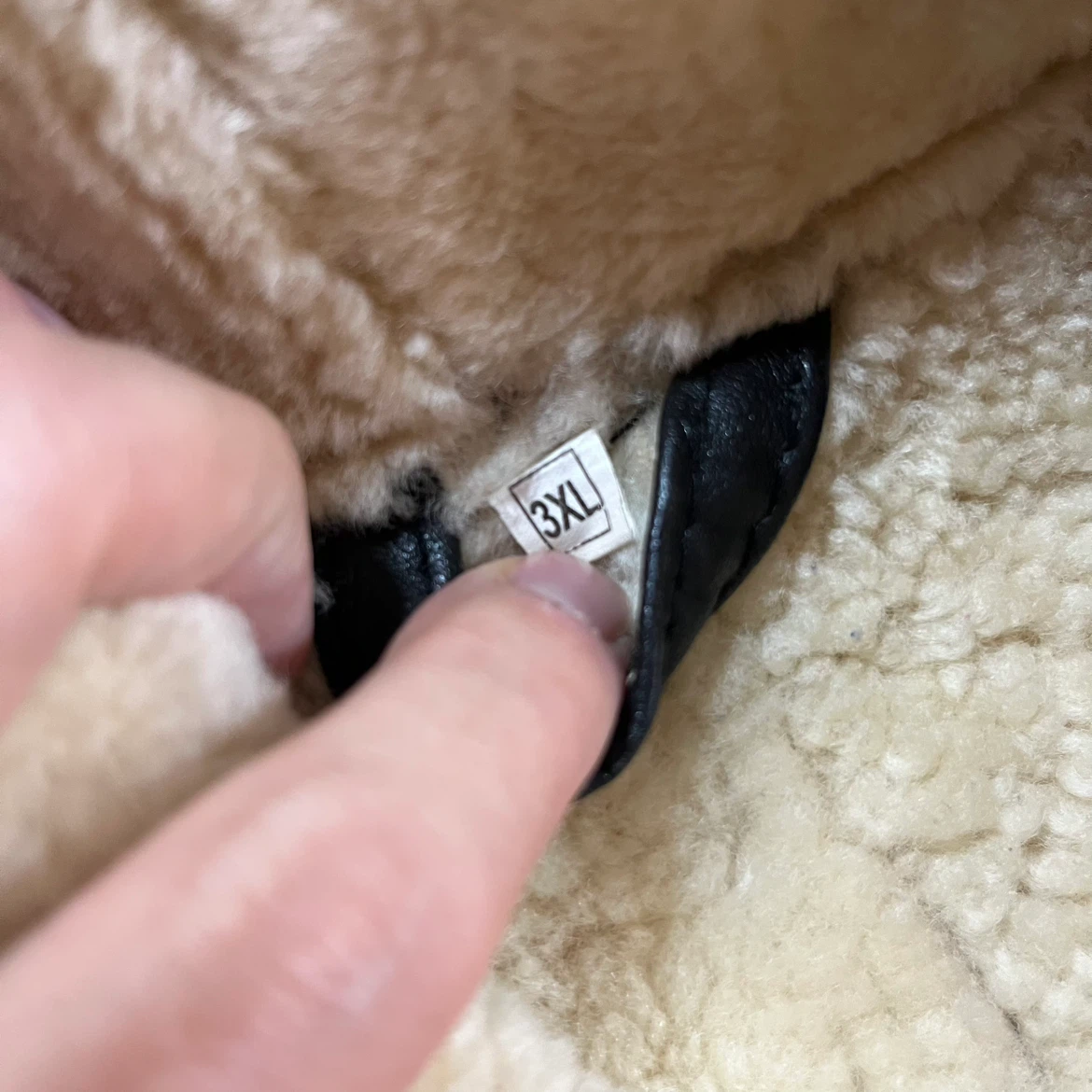 3XL Brown Leather Shearling Jacket - photo 5
