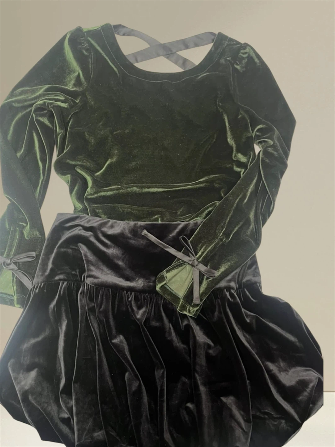 Anthropologie Velvet Dress - Green - Size M