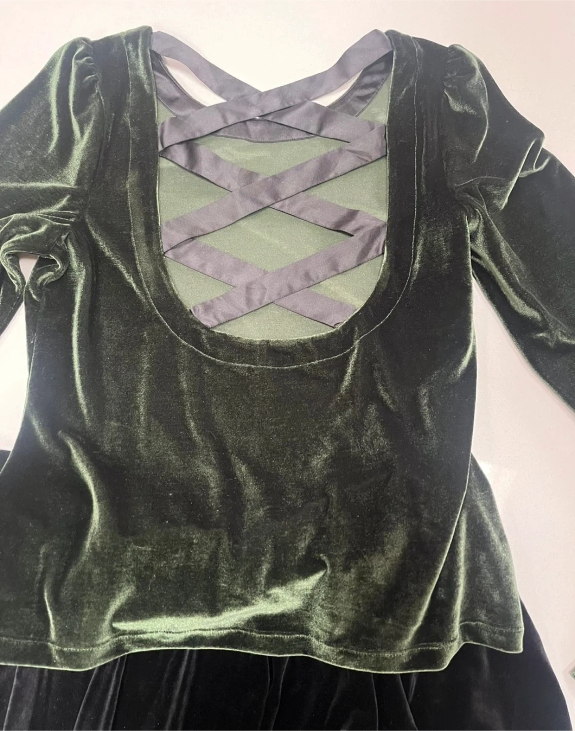 Anthropologie Velvet Dress - Green - Size M - photo 3