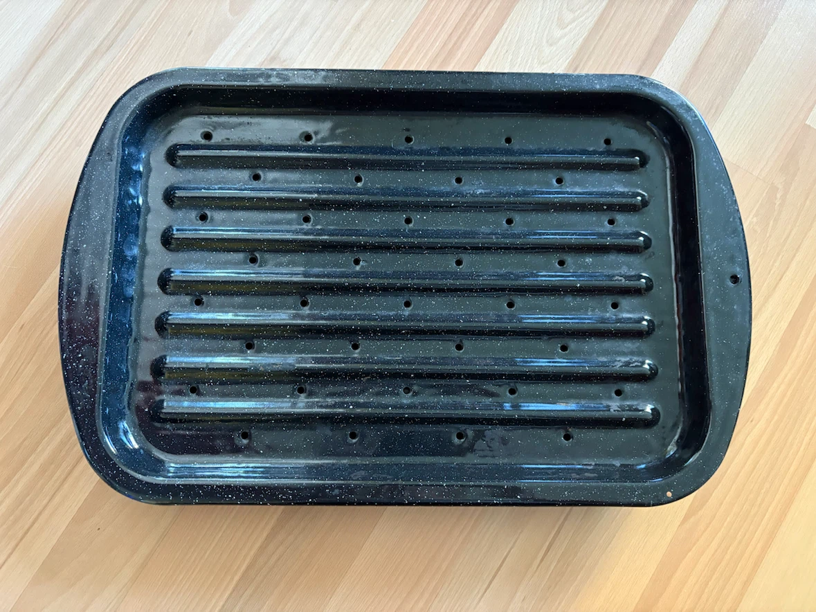 Broiler/ Roaster Pan Nonstick Porcelain Coated 19” x 12” 🏈 - photo 2