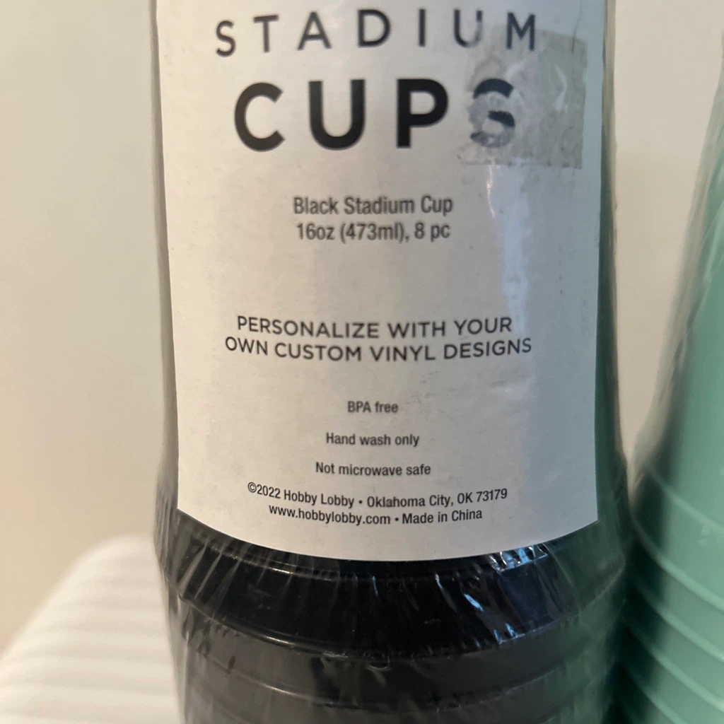 Hobby Lobby Stadium Cups 🏈 16oz, Black and Mint, 16 count total - photo 3