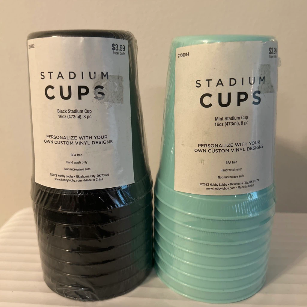 Hobby Lobby Stadium Cups 🏈 16oz, Black and Mint, 16 count total - photo 4