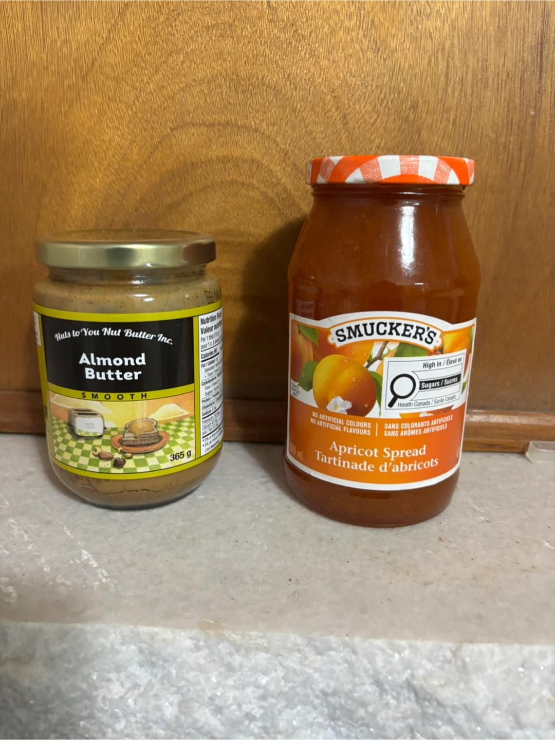Nuts to You Almond Butter and Smucker's Apricot Spread