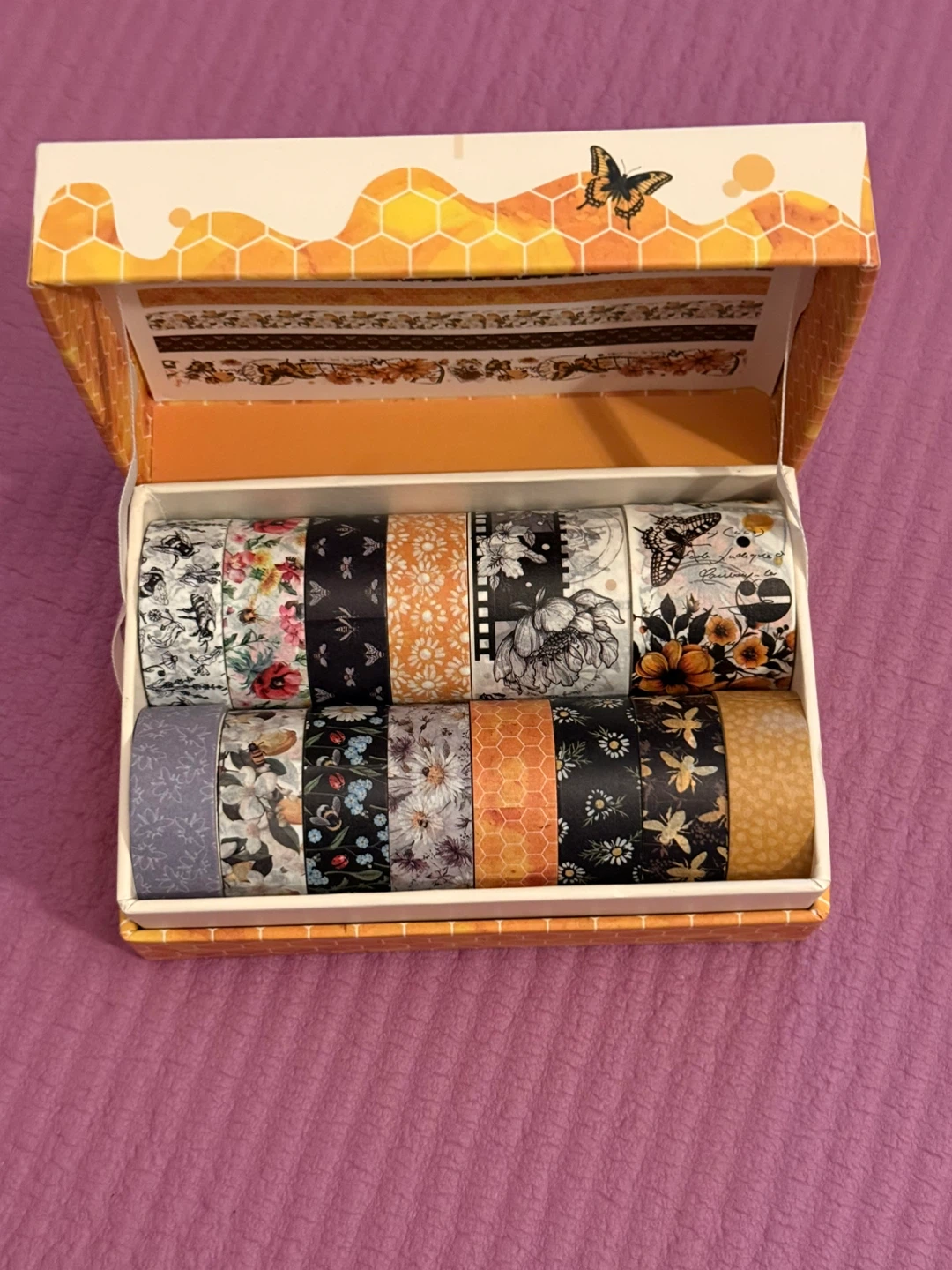 🏈Ieebee Bee Garden Washi Tape Set (14 Rolls)