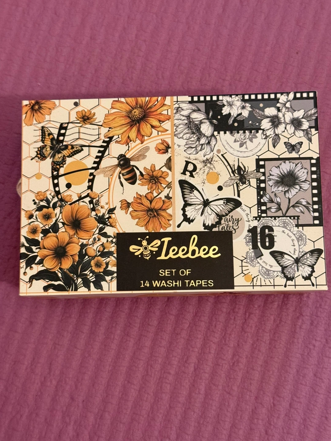 🏈Ieebee Bee Garden Washi Tape Set (14 Rolls) - photo 2