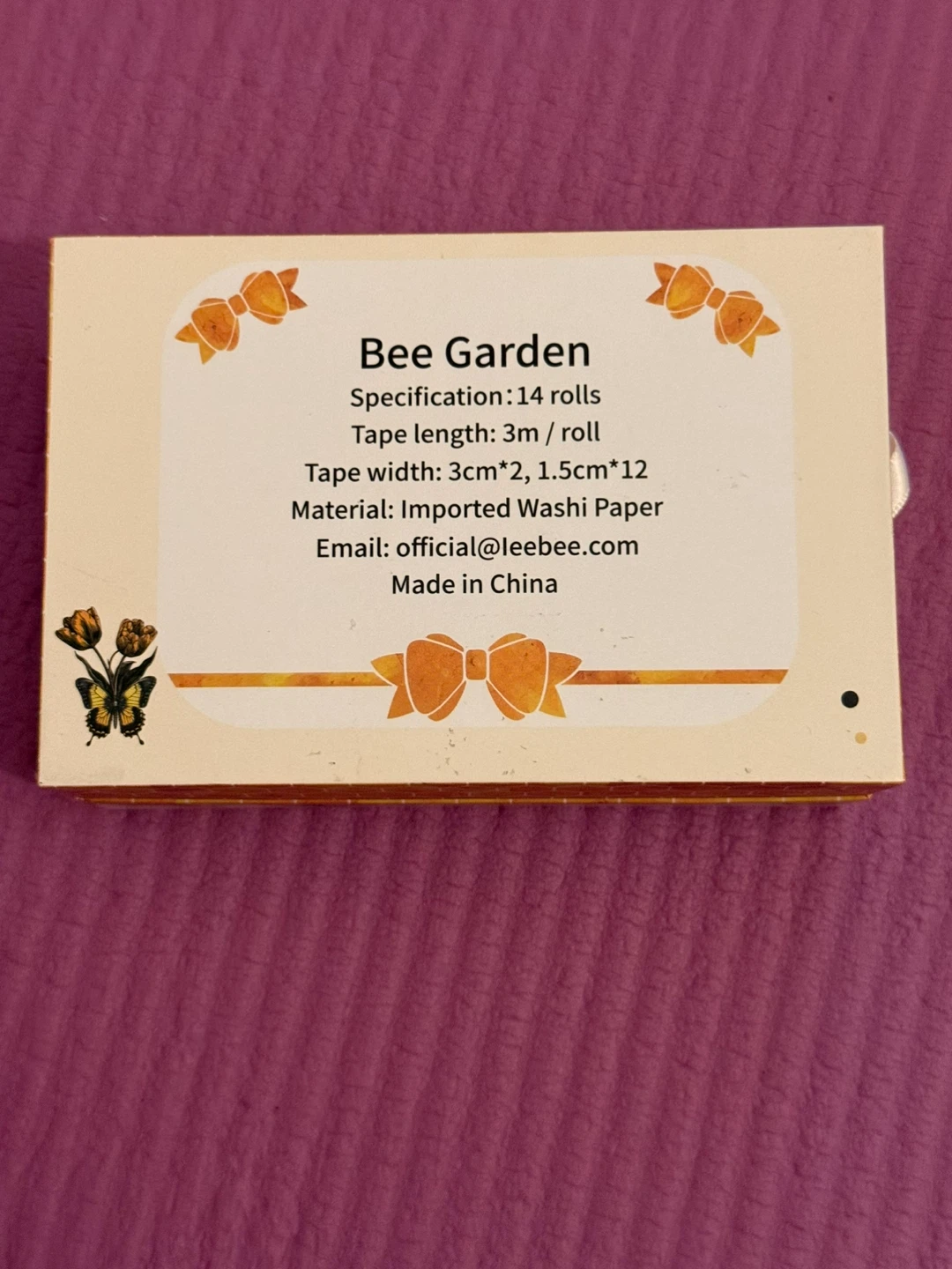 🏈Ieebee Bee Garden Washi Tape Set (14 Rolls) - photo 3