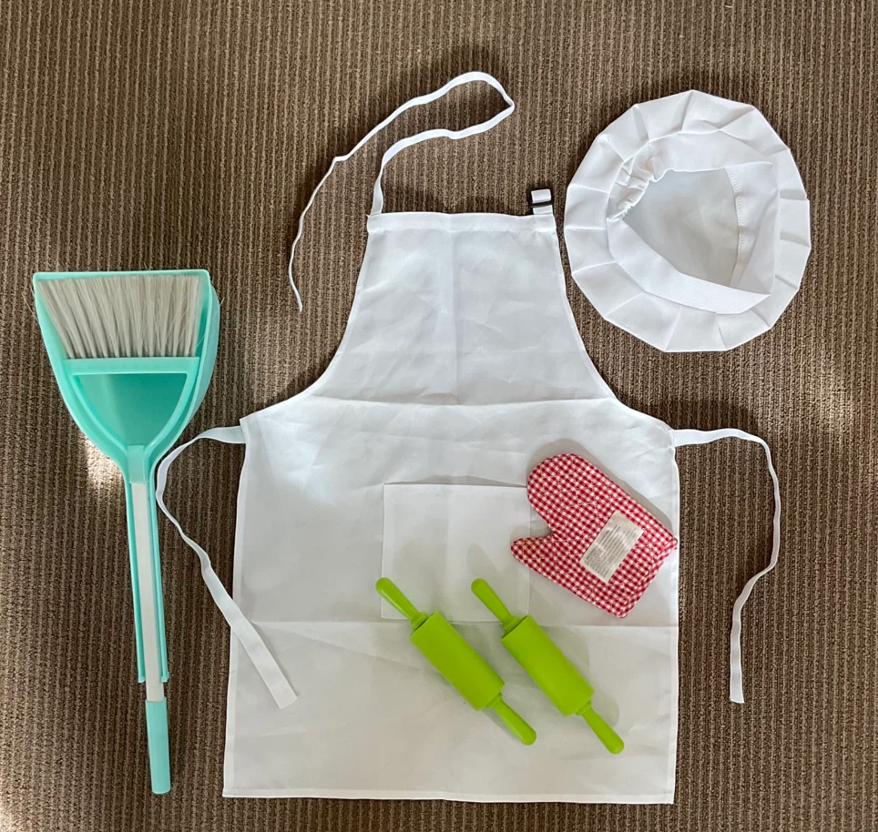 Kids Pretend Play Baking & Cleaning Set – 6 Pieces