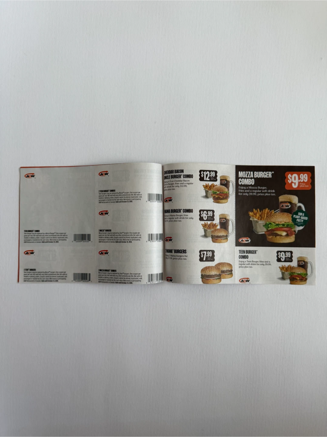 A&W Coupon Booklet 🏈 - photo 3