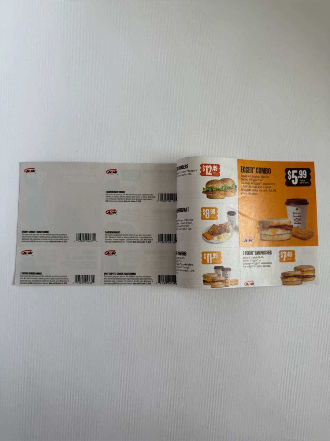 A&W Coupon Booklet 🏈 - photo 4